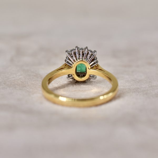 Emerald & Diamond Cluster Ring