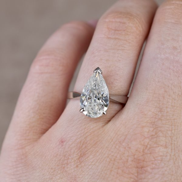 Pear Cut 3.03ct Diamond Ring