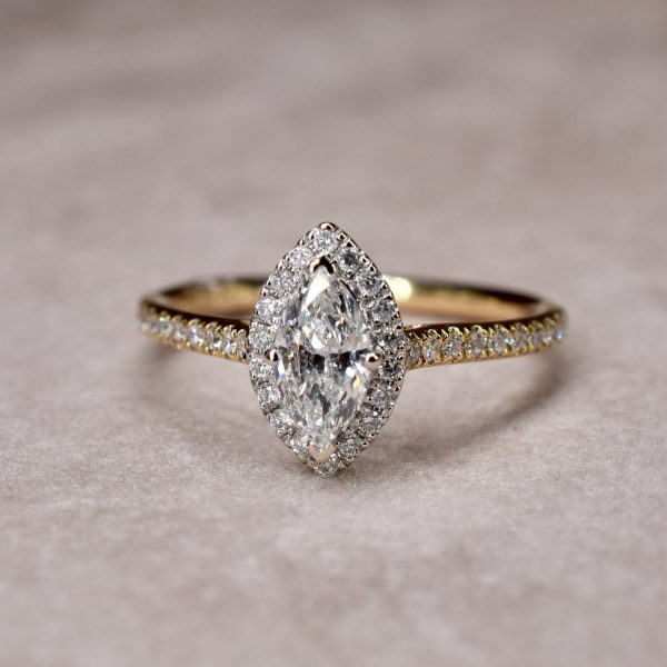 Marquise Cut Diamond Halo Ring