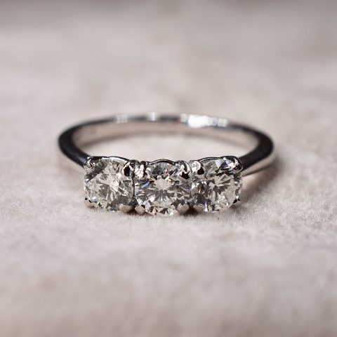 Round Brilliant 1.20ct Diamond Trilogy
