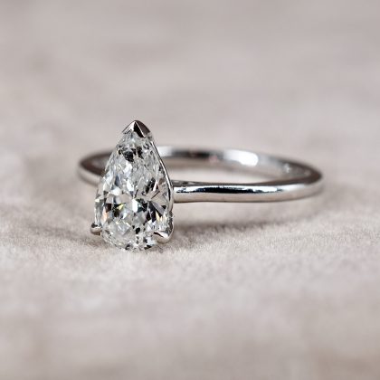 Pear Cut 1.39ct Diamond Solitaire