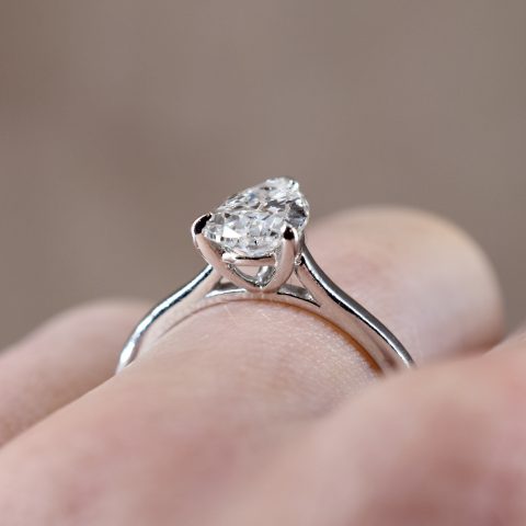 Pear Cut 1.39ct Diamond Solitaire