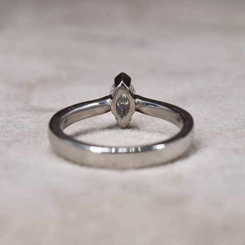 Marquise Cut 0.61ct Diamond Solitaire
