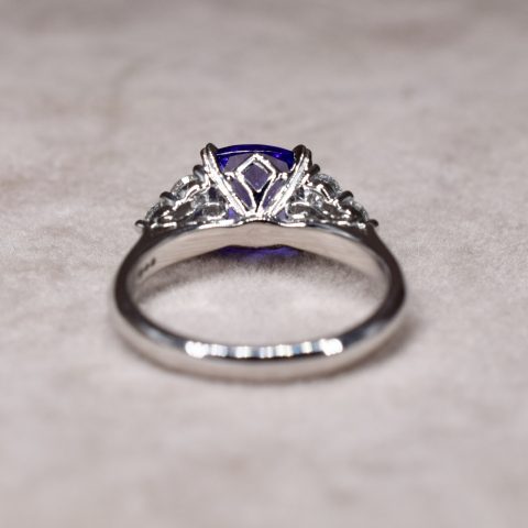Tanzanite & Diamond Trefoil Ring