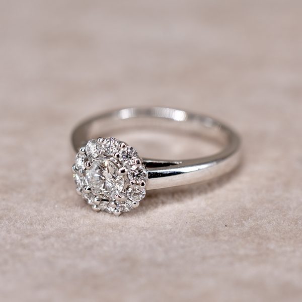 Diamond Flower Cluster Ring