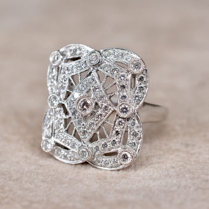 Edwardian Style Diamond Cocktail Ring
