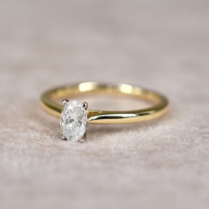 Oval 0.30ct Diamond Solitaire