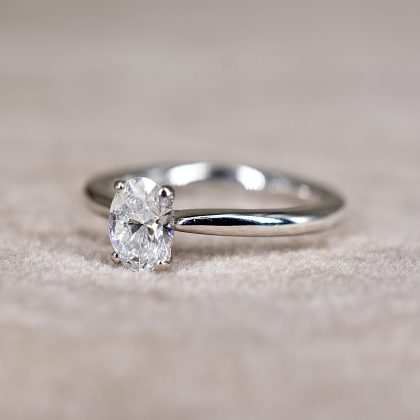 Oval 0.70ct Diamond Solitaire