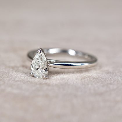 Pear Cut 0.60ct Diamond Solitaire