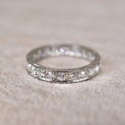 Vintage Diamond Full Eternity Ring