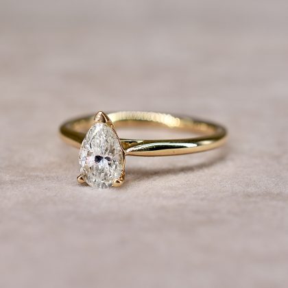 Pear Cut 0.70ct Diamond Solitaire