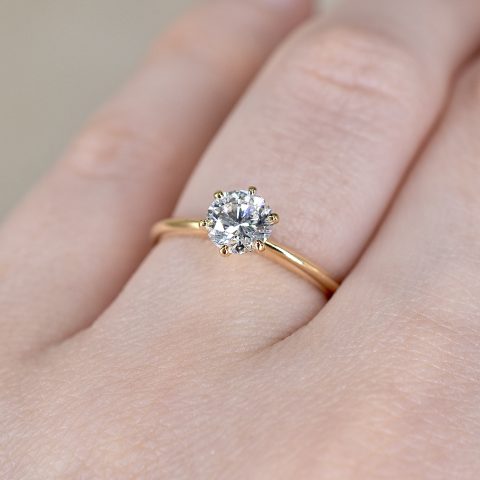 Round Brilliant 0.65ct Diamond Solitaire