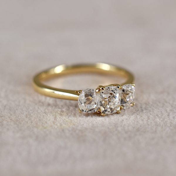 Remounted Old Mine 0.70ct Diamond Trilogy