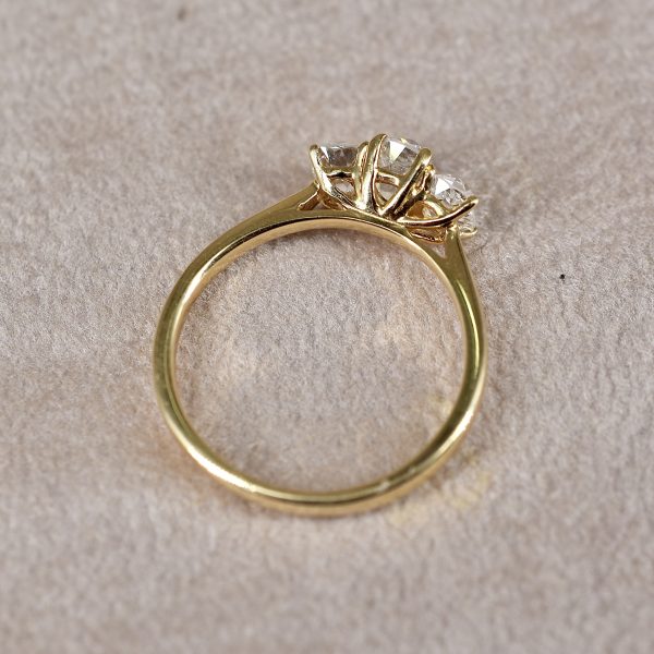 Remounted Old Mine 0.70ct Diamond Trilogy