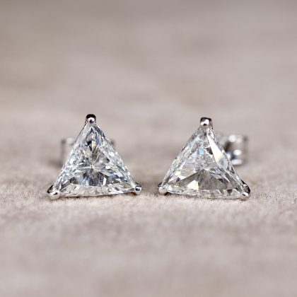 Trillion Cut Stud Earrings
