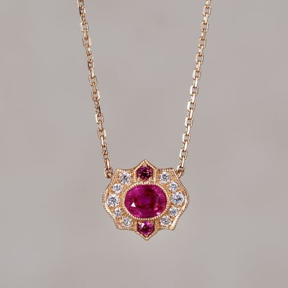 Deco Ruby Necklace
