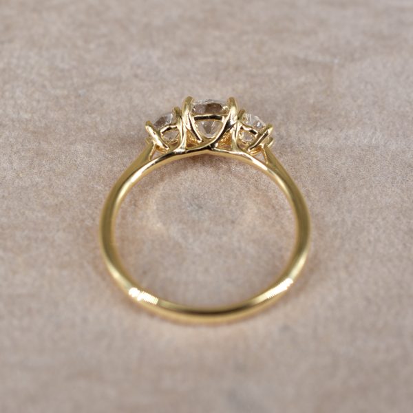 Remounted Old Mine 0.75ct Diamond Trilogy