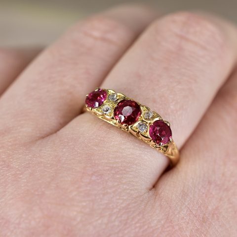 Edwardian Ruby & Diamond Ring