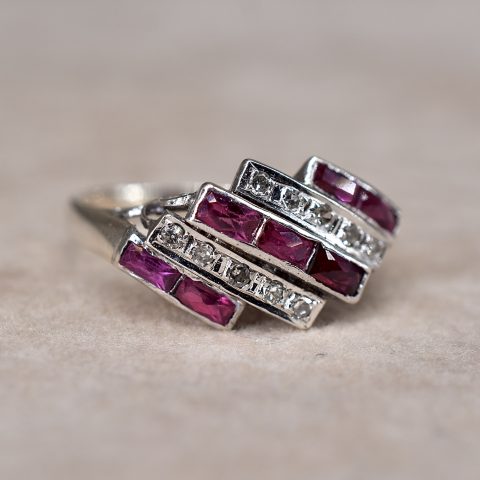Art Deco Ruby & Diamond Ring
