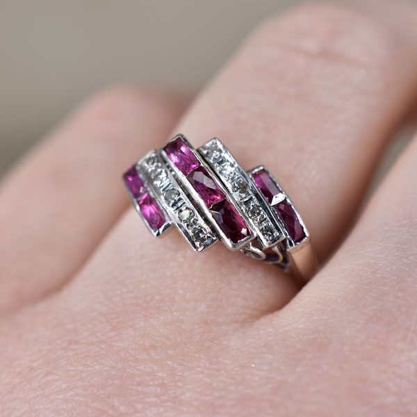 Art Deco Ruby & Diamond Ring