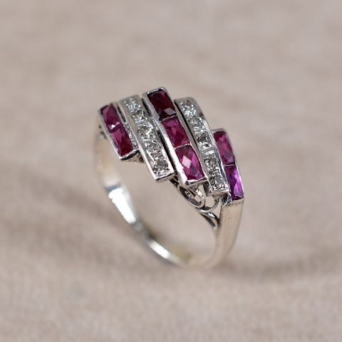 Art Deco Ruby & Diamond Ring