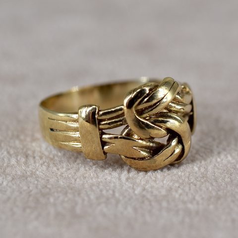 Vintage Double Knot Signet Ring