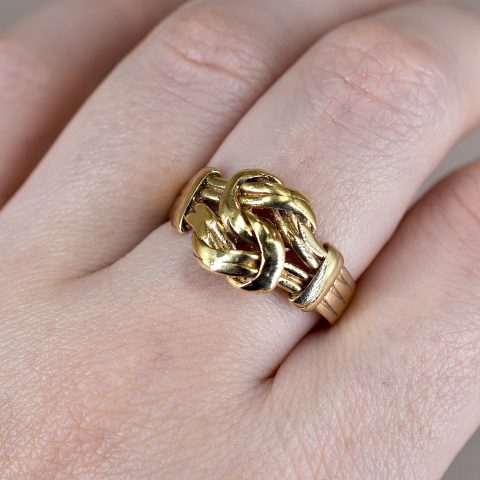 Vintage Double Knot Signet Ring