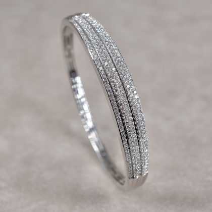 Diamond Multi-Row Bangle
