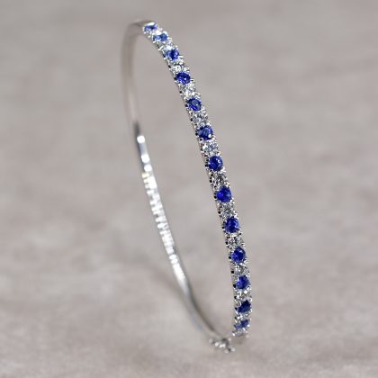 Sapphire & Diamond Bangle