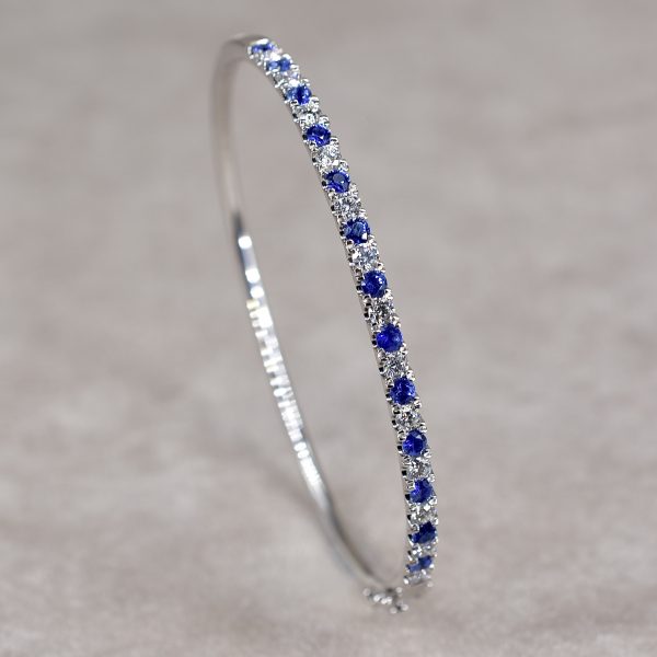 Sapphire & Diamond Bangle
