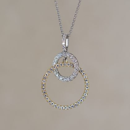 Double Halo Diamond Necklace
