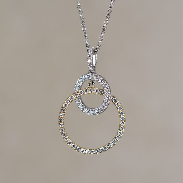 Double Halo Diamond Necklace