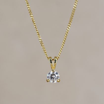 Round Brilliant 0.50ct Diamond Necklace