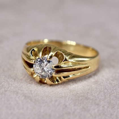 Vintage Gypsy Set 0.60ct Diamond Ring