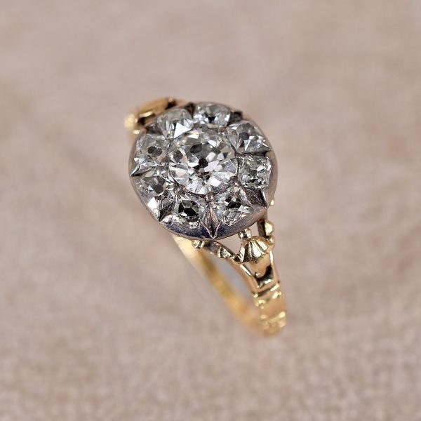 Georgian Old Mine Diamond Cluster Ring