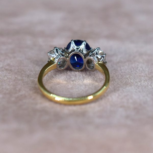 Oval Sapphire & Diamond Trilogy