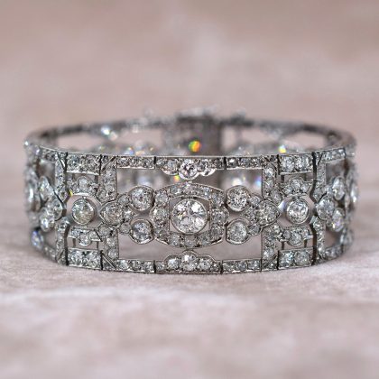 Antique Diamond Filigree Bracelet