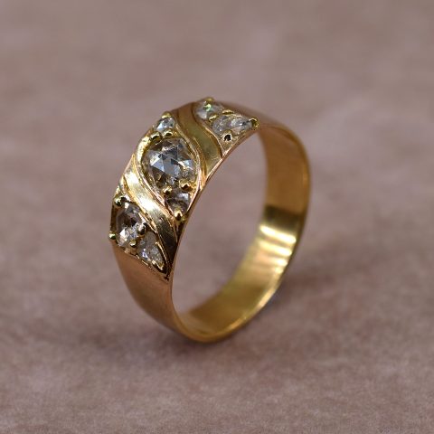 Rose Cut Diamond Ring