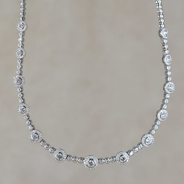 Diamond Halo Necklace