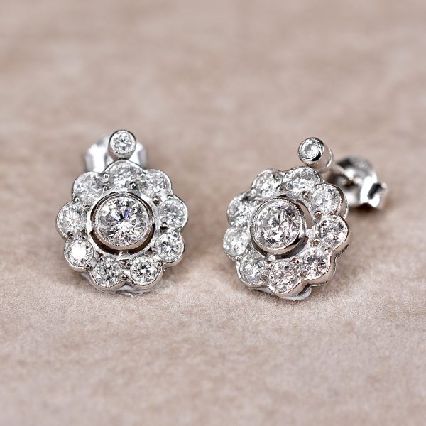 Flower Cluster Drop Earrings