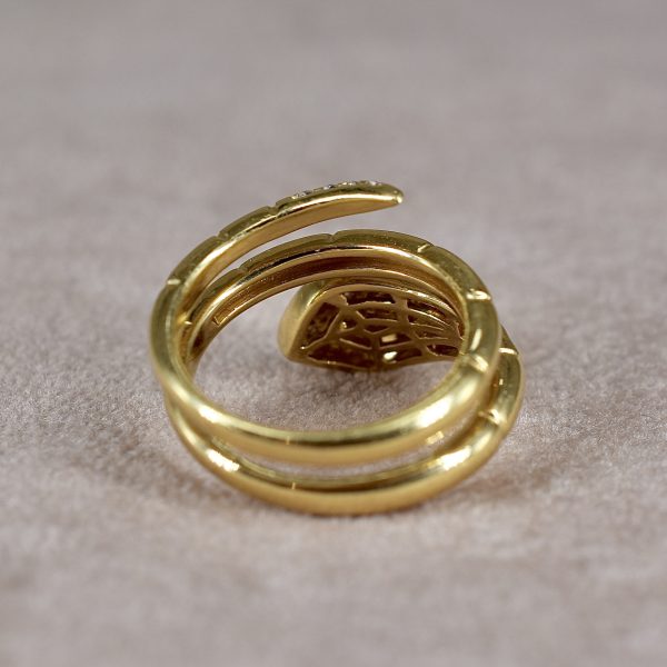 Pavé Diamond Snake Ring