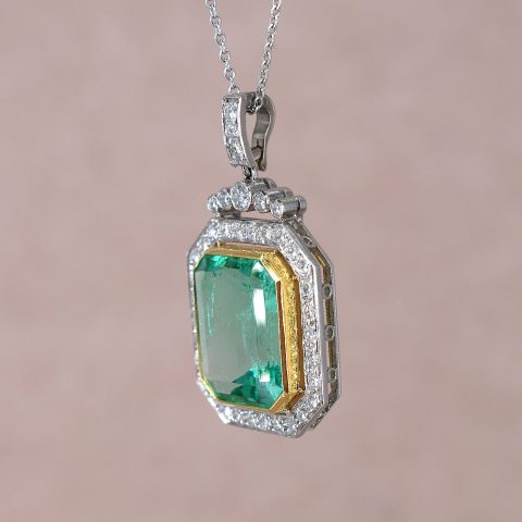 Emerald & Diamond Necklace