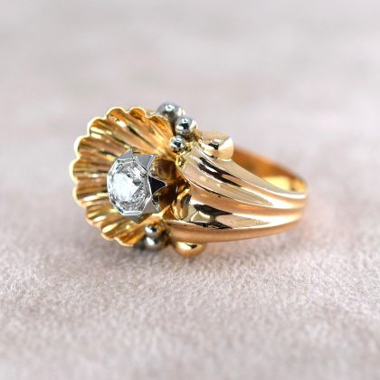 Seashell Diamond Dress Ring