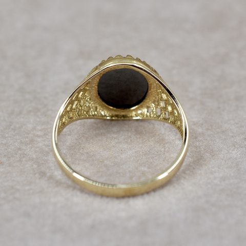 Vintage Hematite Signet Ring