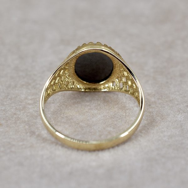 Vintage Hematite Signet Ring