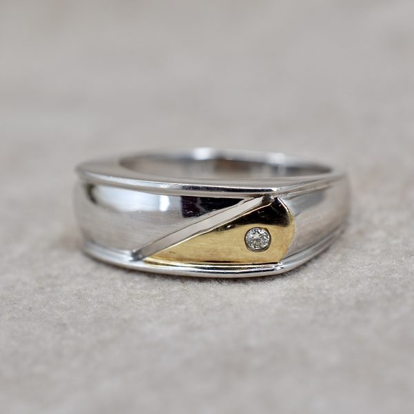 Bi-Colour Diamond Ring