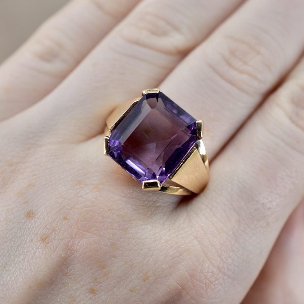 Vintage Amethyst Signet Ring