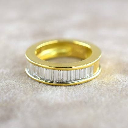 Channel Set Half Eternity Ring