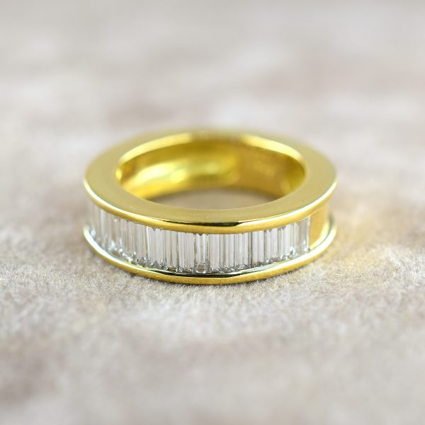 Channel Set Half Eternity Ring