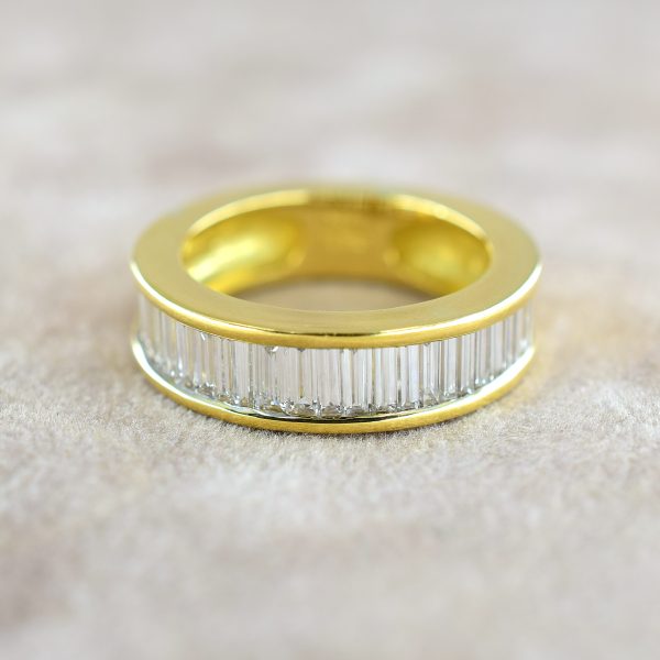 Channel Set Half Eternity Ring